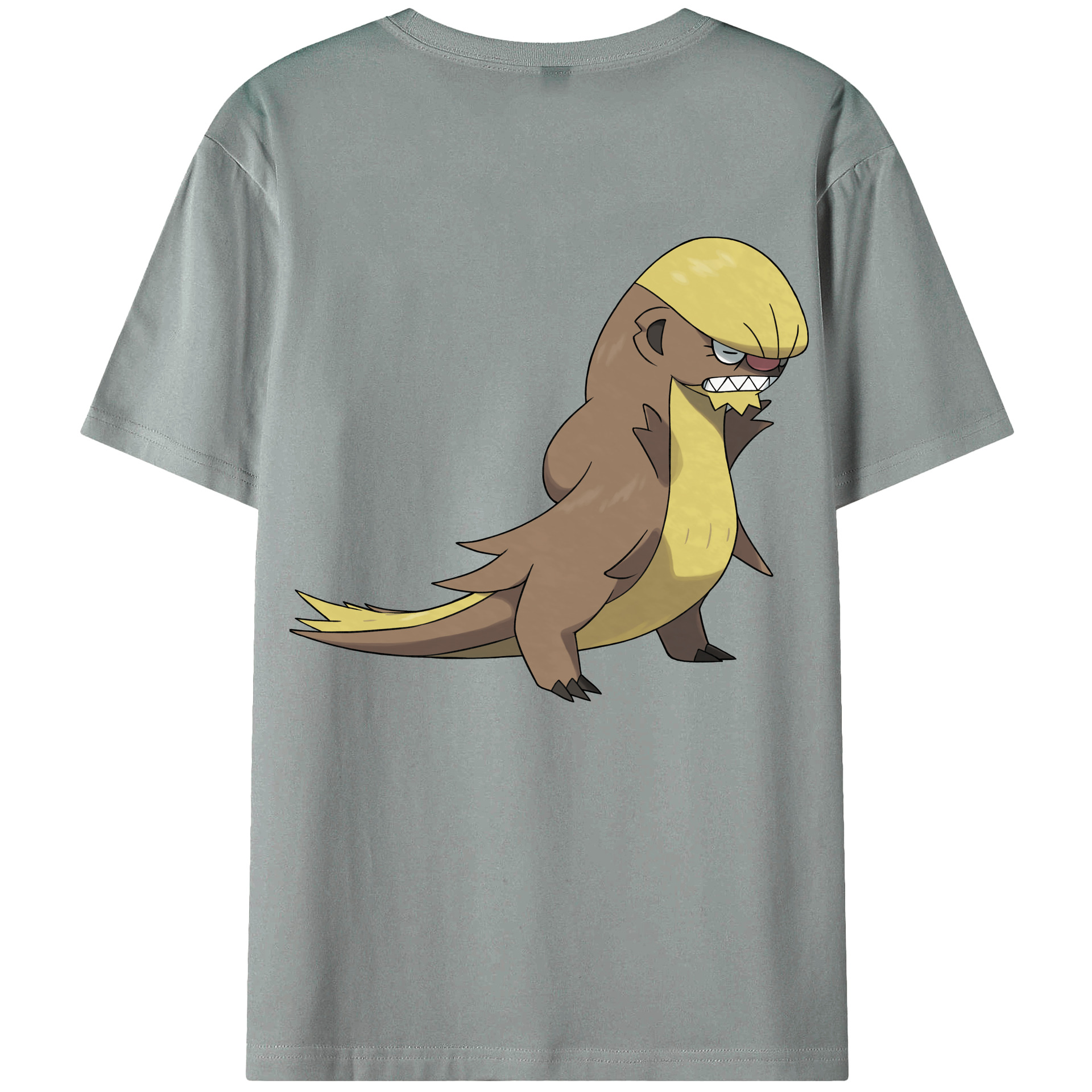（画像用） ポケットモンスター Pokémon 綿100％ メンズ半袖Tシャツ（バックプリント） 通気性